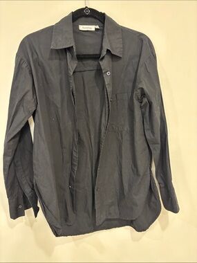 Black Button-Up Shirt Jacket